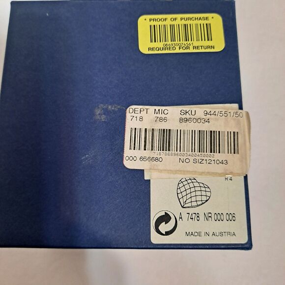 Swarovski Large Crystal Heart Paperweight Figurine 3D Vintage  656680 - Picture 7 of 7